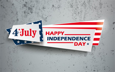 Concrete US Flag Independence Day