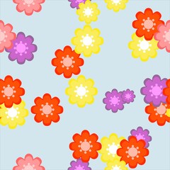 Naklejka na ściany i meble Seamless pattern floral background 