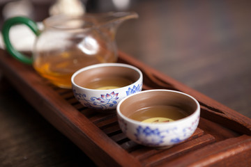 Chinese tea ceremony set.