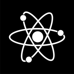 Atom icon on dark background