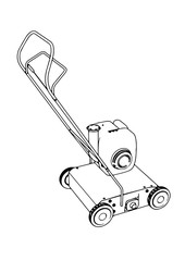 sketch of a lawn mower vector
