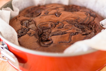 Homemade chocolate cake