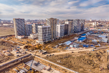 Fototapeta premium onstruction site, high angle view