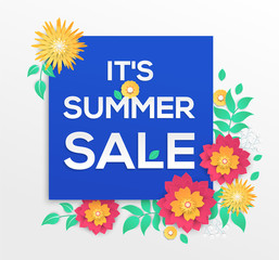 It is summer sale - modern vector colorful illustration