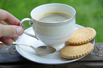 coffee, breakfast in the open air