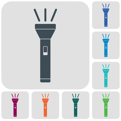 Flashlight icon. Portable torch