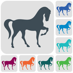 Horse silhouette icon