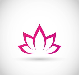 Lotus flower vector icon