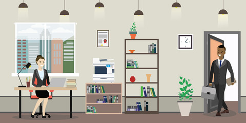 business workers characters