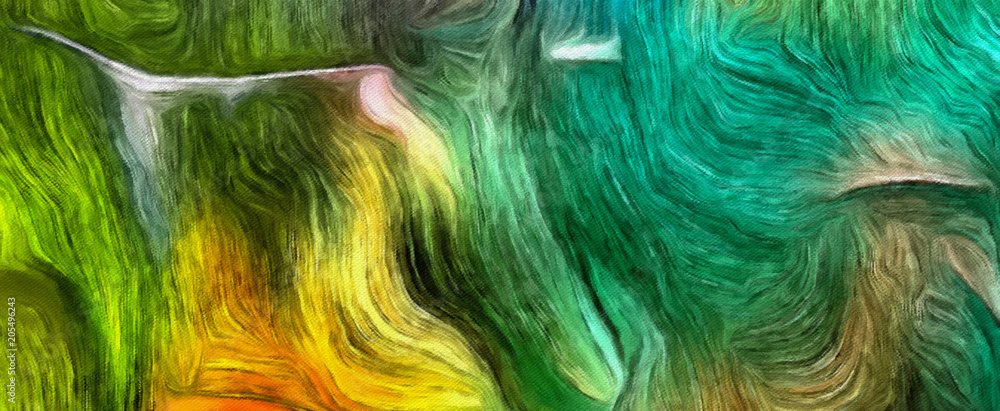 Poster fluid lines of color movement