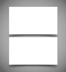 Blank business card front and back template vector