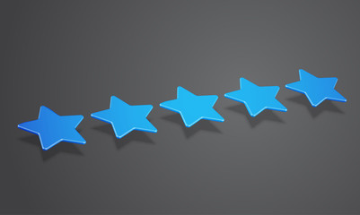 3D star rating or background, vector illustartion