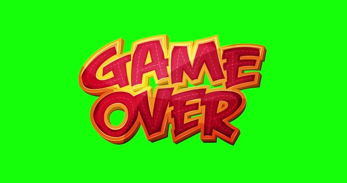Game Over Transition Text Animation For Game UI/
Animation of a cartoon design dynamic game over icon for game user interface, using soft scale, ease and warp effect