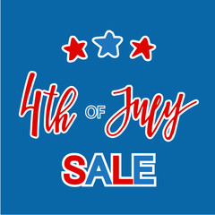 Classic Holiday Vector Lettering Series Happy 4th of July