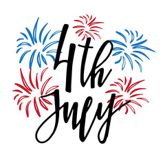 4th of July lettering for Independence Day c