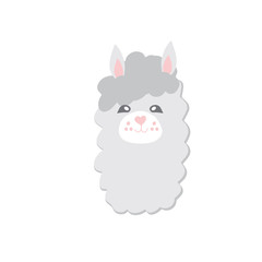 Vector illustration of alpaca