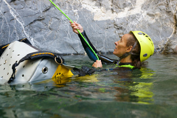 Canyoning in Spain.