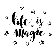 Hand lettering typography poster.