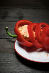Red pepper close up