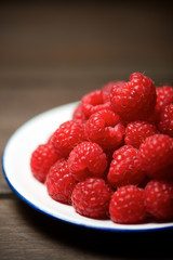 raspberries close up