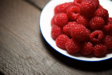 raspberries close up