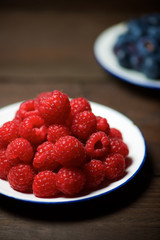 raspberries close up