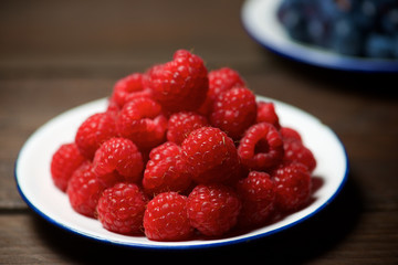 raspberries close up