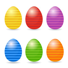 Set of color Easter eggs.