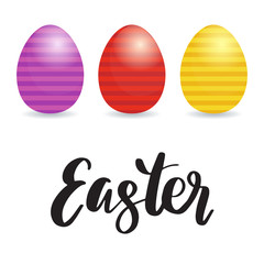 Set of color Easter eggs.