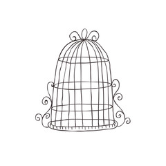 Vintage decorative birdcage.