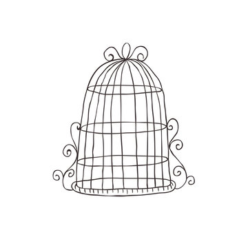 Vintage decorative birdcage.