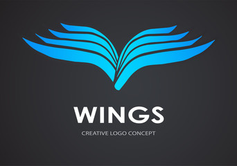 Wings logo vector