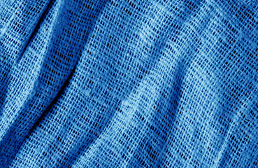 Cotton fabric texture in navy blue color.