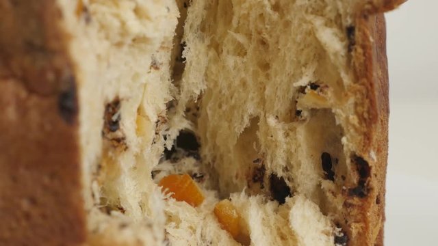 Tasty Italian panettone cake tilting video