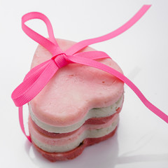 handmade soap on a white acrylic background