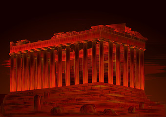 Obraz premium Parthenon world famous historical monument of Athenian Acropolis, Greece