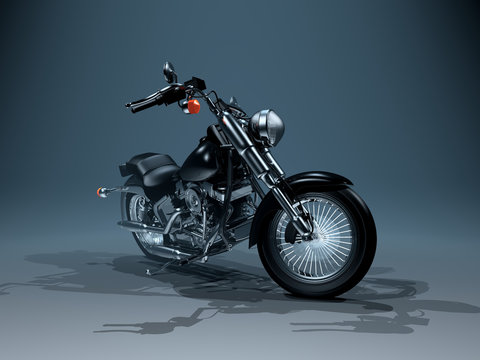 Glänzendes Motorrad mit viel Blech und Chrom