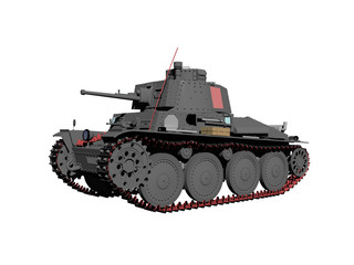 Fototapeta na wymiar Schwerer Panzer mit Geschützturm