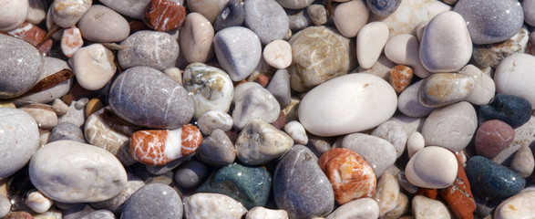 Sea stones background.