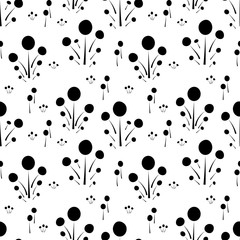 Stylish organic background. Seamless pattern.Vector. スタイリッシュ植物パターン