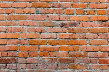 Old Red Brick Wall Texture Background