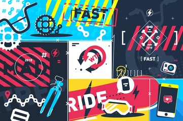 Extreme sport abstract background