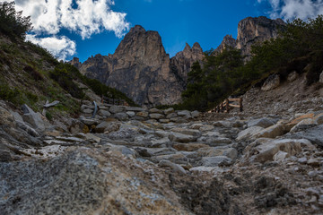 Fototapeta na wymiar Dolomites mountains and lakes, north Italy