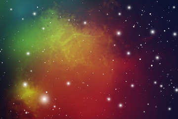 Fototapeta na wymiar Astrology Mystic Outer Space Background. Vector Digital Illustration of Universe.