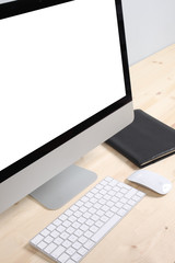 office concept:  computer on a desktop