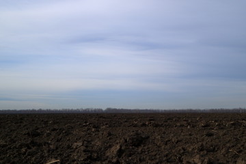 Fototapeta na wymiar Picture of plowed soil.