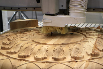 Manufacture of a wooden panel on a CNC milling machine.