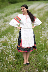 Slovakian folklore. Traditional costume.