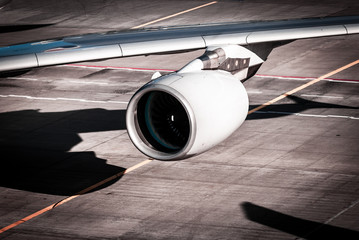 Engine, Turbine Airplane at Frankfurt Airport