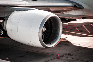 Engine, Turbine Airplane at Frankfurt Airport